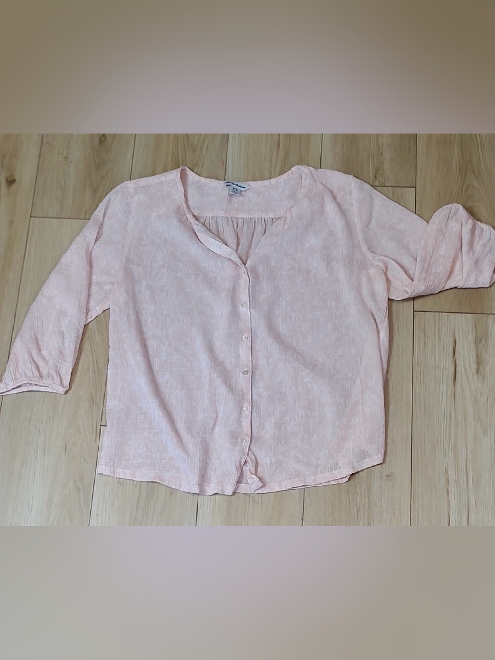 Tommy Bahama light pink, feminine romantic Button-Down Blouse